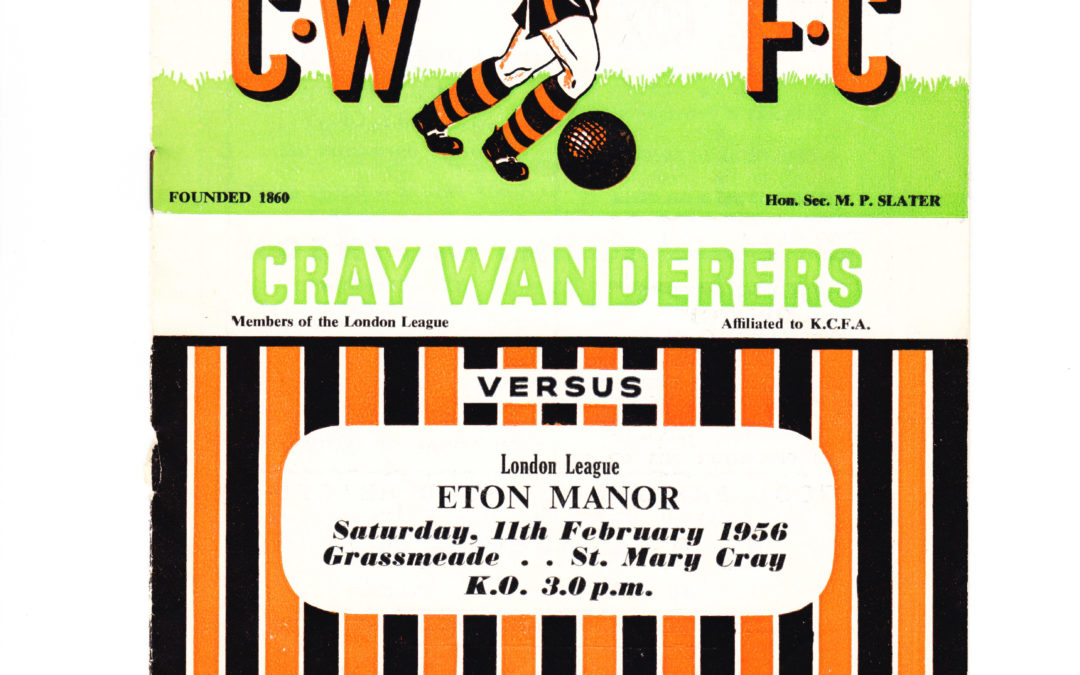 Cray Wanderers match programme sale – 1955-2019