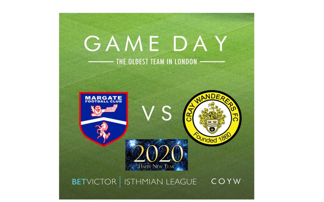 Margate vs Cray Wanderers – Isthmian Premier, New Year’s Day, 3pm – Match Preview & Directions