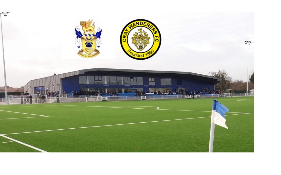 Aveley vs Cray Wanderers, Tues 1st September, 7.45pm + September fixtures update & FA Youth Cup, Cray Wanderers v Carshalton Athletic information