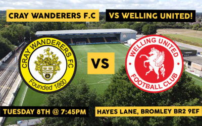 Cray Wanderers vs Welling United – Pre-Season Friendly, 8/9/20, 7.45pm, Match Preview