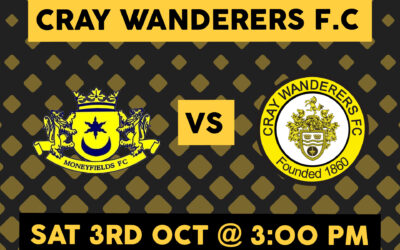 Moneyfields vs Cray Wanderers – FA Cup 2QR – Sat, 3rd October, 3pm – Match Preview and Directions/Admission details