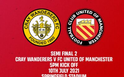 Cray Wanderers vs  FC United of Manchester – VBET Cup, 10/7/21, 5pm: Ticket & travel information