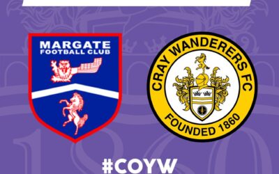 Margate vs Cray Wanderers – Isthmian Premier, Monday 30th August, 3pm – Match Preview & Directions