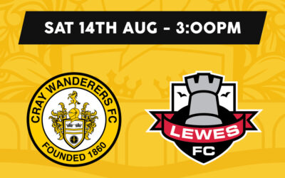 Cray Wanderers vs Lewes – Isthmian Premier – Saturday 14th August, 3pm – Match Preview