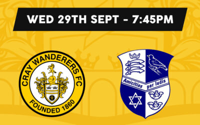 Cray Wanderers vs Wingate & Finchley – Isthmian Premier, Weds 29th September, 7.45pm – Match Preview