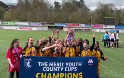 Congratulations to the Cray Wanderers U13s Girls – U13s Merit Kent County Cup Winners 2022-23