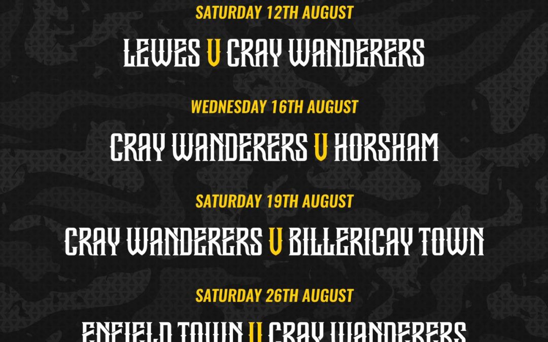 Isthmian Premier League fixtures 2023-24 released – Cray Wanderers start away to Lewes on August 12th