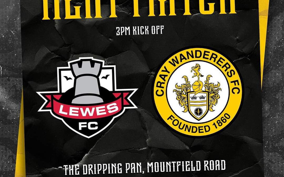 Lewes vs Cray Wanderers – Isthmian Premier – Saturday 12th August, 3 pm – Match Preview & Directions