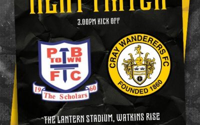 Potters Bar Town vs Cray Wanderers – Isthmian Premier – Saturday 21st October, 3 pm – Match Preview & Directions – GAME ON FOLLOWING PITCH INSPECTION