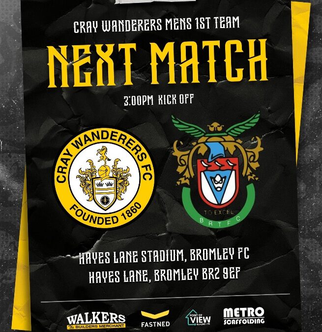 Cray Wanderers vs Bognor Regis Town – Isthmian Premier – Saturday 20th April, 3 pm – Match Preview + The  Pre-Match Thoughts of Neil Smith +Important Information about Dulwich Hamlet away (27th April, 3 pm)