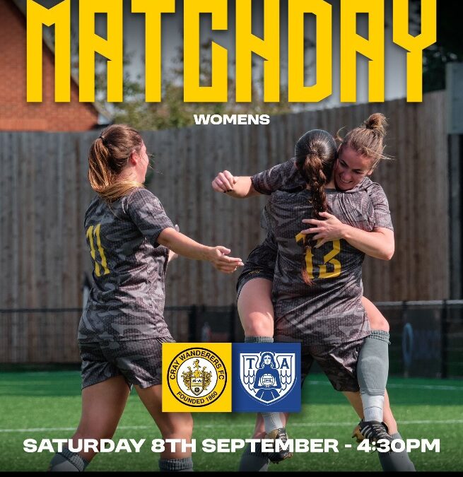 Cray Wanderers Women vs Tonbridge Angels Women – SCEWFL Premier – Sunday 8th September, 4.30 pm