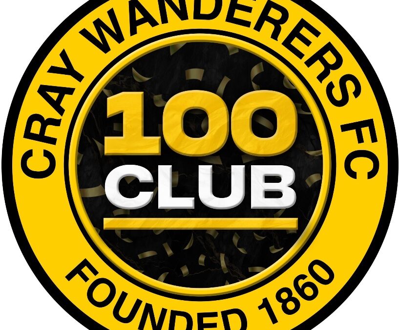 Cray Wanderers 100 Club Draw Result for September