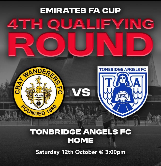 Cray Wanderers vs Tonbridge Angels – FA Cup 4th Qualifying Round – Saturday 12th October, 3 pm – Match Preview & Directions + The Pre-Match Thoughts/Programme Notes of Neil Smith