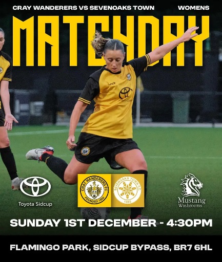 Cray Wanderers Women 1 Sevenoaks Town Women 3 – SECWFL League Cup 2nd Round – 1/12/24 – Match Report