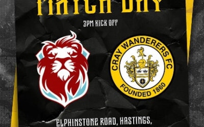 Hastings United vs Cray Wanderers – Isthmian Premier – Saturday 18th January, 3 pm – Match Preview & Directions